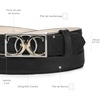 image:imageCuadra Black Belt in genuine stingray leather for women