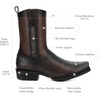 image:imageCuadra Urban boot in genuine python leather for menChocolate