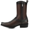 image:imageCuadra Urban boot in genuine python leather for menChocolate