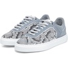 image:imageFRANCO CUADRA Womens Python Leather Sneakers Blue and GreyBlue