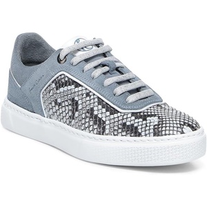 image:imageFRANCO CUADRA Womens Python Leather Sneakers Blue and GreyBlue