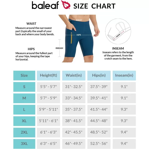 BALEAF Mens Padded Bike Shorts Cycling Tights Road Bicycle MTB Accessories Pockets UPF 50Solidblue