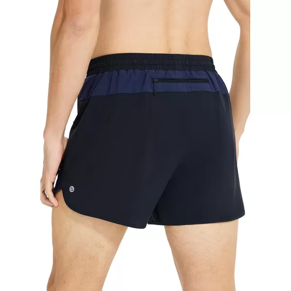 BALEAF Mens Running Shorts 3 Inch Quick Dry Athletic Gym Workout Shorts with Zipper Pocket Lightweight PackableBlackBlue