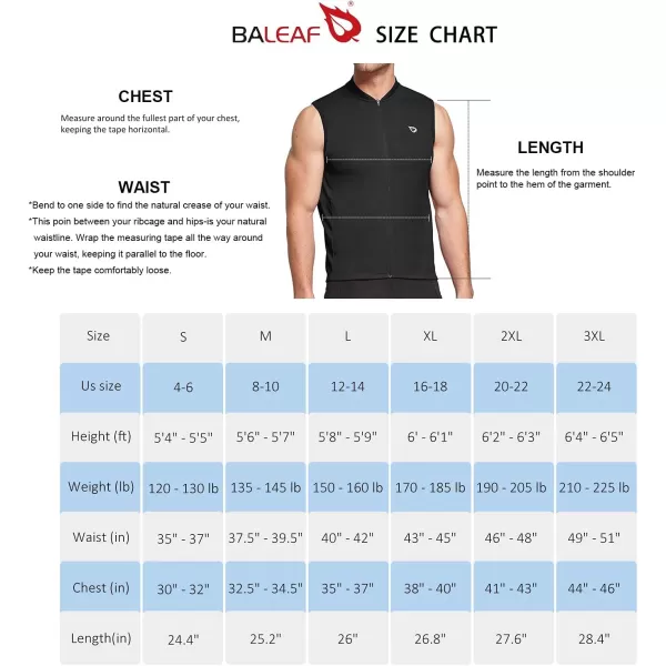 BALEAF Mens Sleeveless Cycling Jersey Road Bike Shirt Bicycle Biking Tank Tops Full Zip Pockets SPF UPF50Black