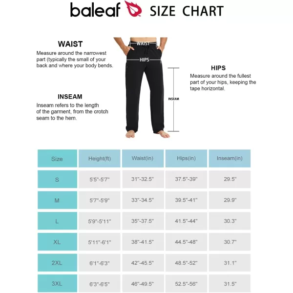 BALEAF Mens Sweatpants Casual Lounge Cotton Pajama Yoga Pants Open Bottom Straight Leg Male Sweat Pants with PocketsBblackzipper Pocket