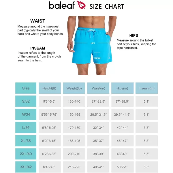 BALEAF Mens Water Reactive Swim Trunks Quick Dry Board Shorts with Pockets Mesh LinerHawaiian Ocean