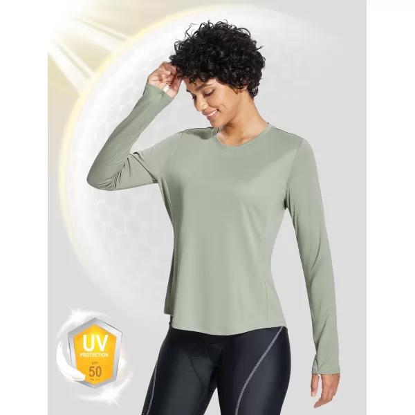 BALEAF Sun Shirt Women Long Sleeve UV Protection Shirts SPF Tops UPF 50 PocketGreen