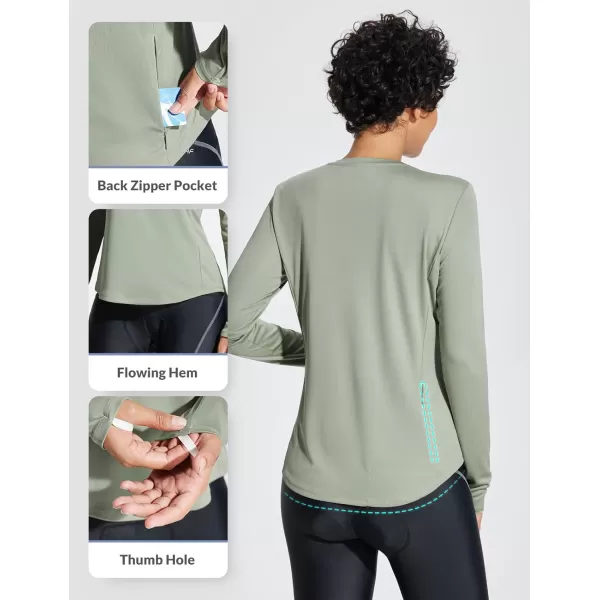 BALEAF Sun Shirt Women Long Sleeve UV Protection Shirts SPF Tops UPF 50 PocketGreen