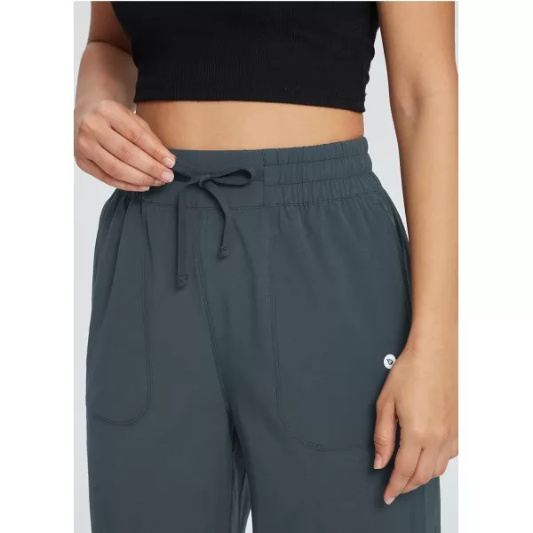 BALEAF Womens 21 30 Wide Leg Pants Capris Athletic Casual with Pockets Drawstring Quick Dry Walking Workout UPF5030 Pantsgrey