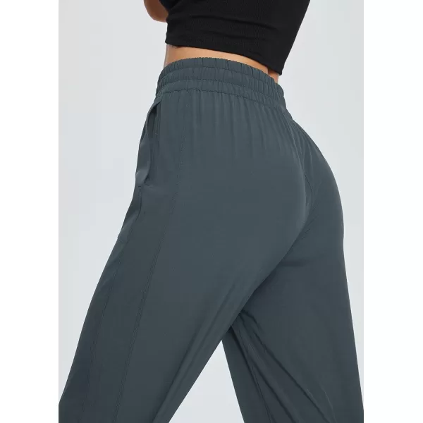 BALEAF Womens 21 30 Wide Leg Pants Capris Athletic Casual with Pockets Drawstring Quick Dry Walking Workout UPF5030 Pantsgrey