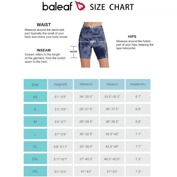 BALEAF Womens 8 5 3 Biker Shorts High Waist Yoga Workout Gym Running Volleyball Spandex Shorts with PocketsTie Dye Bluesofter