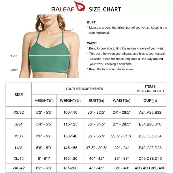 BALEAF Womens Bikini Tops Adjustable Straps Modest Push Up Swim Sports Top Built in Bra UPF 50 Removable Padded SwimsuitGreen