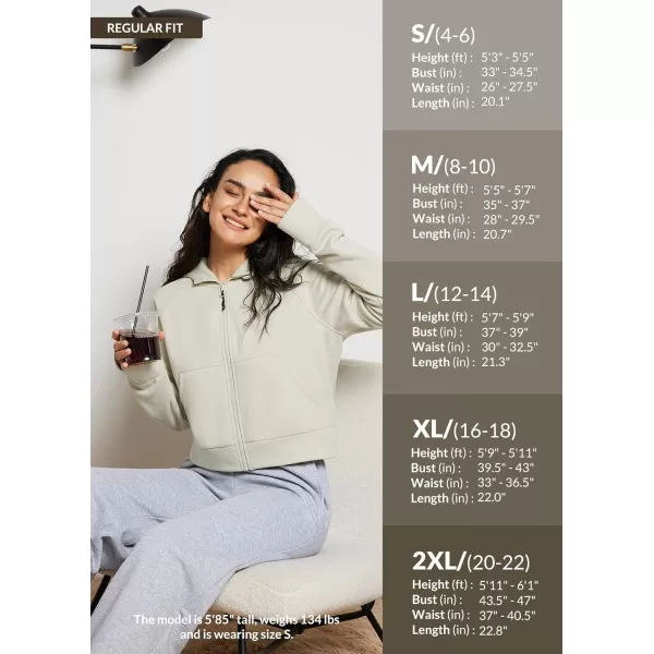 BALEAF Womens FullZip Up Hoodies Jacket Fleece Cropped Oversized Sweatshirts Casual Cotton Long Sleeve Tops with Thumb HoleAoatmealhood