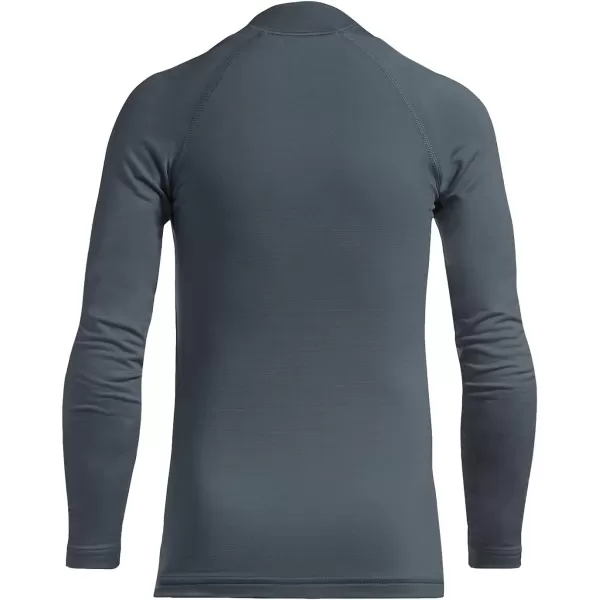 BALEAF Youth Boys Compression Thermal Shirt Fleece Baselayer Long Sleeve Cold Gear Mock Top Baseball Football UndershirtGrayfleece Lined