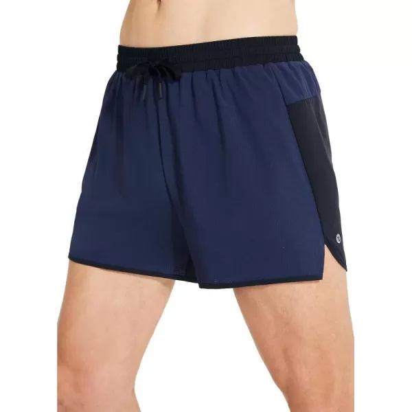 BALEAF Mens Running Shorts 3 Inch Quick Dry Athletic Gym Workout Shorts with Zipper Pocket Lightweight PackableBlackBlue