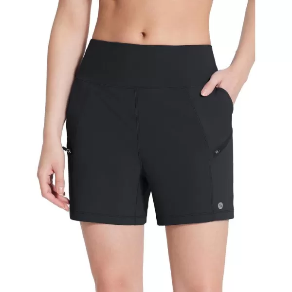 BALEAF Womens Athletic Shorts 5 Inch Running Shorts with Liner High Waist Pockets5 Inchblack