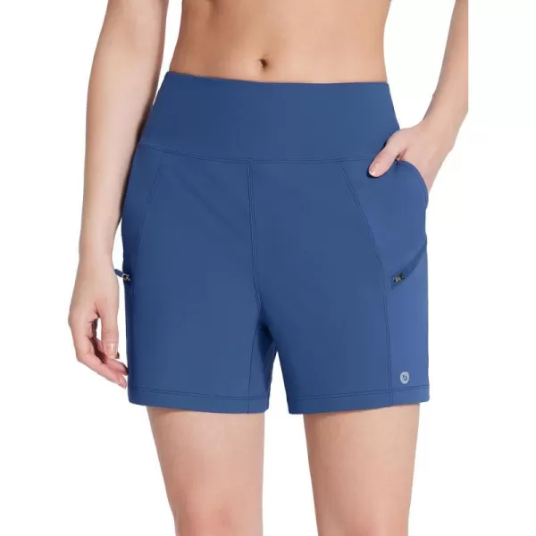 BALEAF Womens Athletic Shorts 5 Inch Running Shorts with Liner High Waist Pockets5 Inchblue