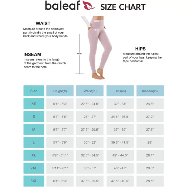 BALEAF Womens Fleece Lined Leggings Thermal Warm Winter Tights High Waisted Yoga Pants Cold Weather with PocketsLight Purple