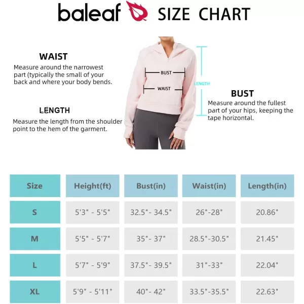 BALEAF Womens Half Zip Cropped Sweatshirt High Neck Long Sleeve Crop Pullover Athletic Ribbed Corset Hems CozyPinkhoodie