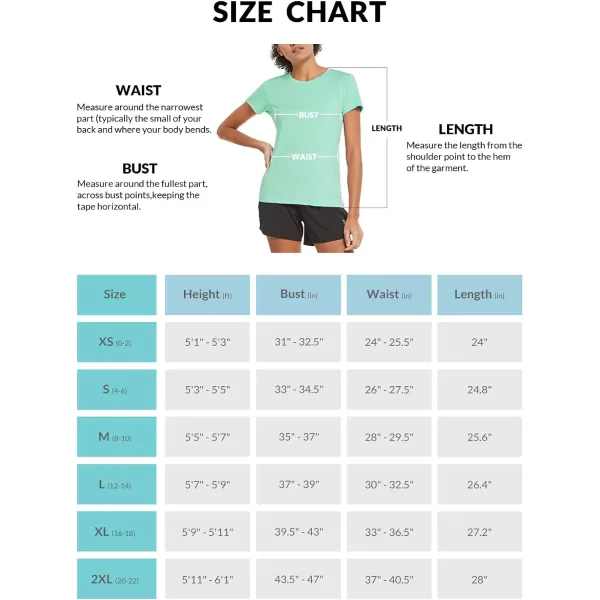 BALEAF Womens Short Sleeve Running Workout Shirts Athletic Tops Lightweight Quick Dry Training Yoga CrewneckAqua