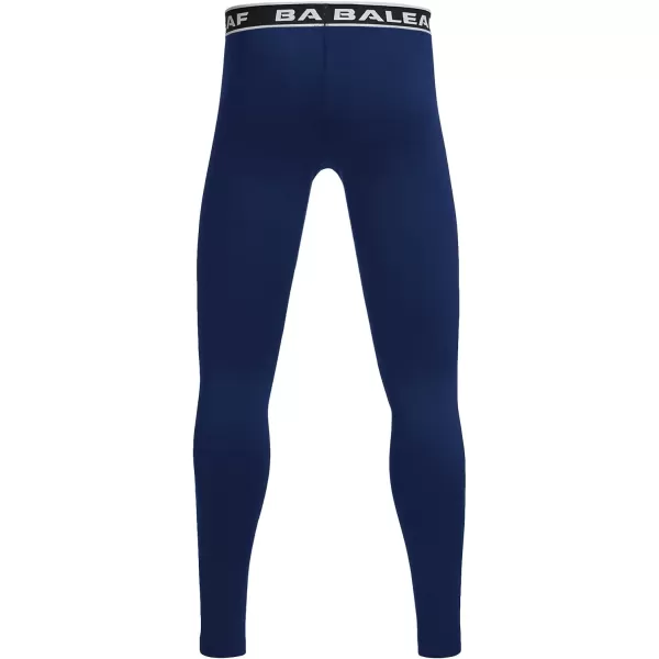 BALEAF Boys Fleece Compression Leggings Youth Pants Kids Tights Football Basketball Baseball Sports Cold Weather GearSolidnavy