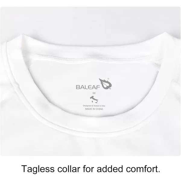 BALEAF Boys Long Sleeve Shirts Youth Compression Undershirts Kids Baseball Football Baselayer Cold Gear Quick DryWhite