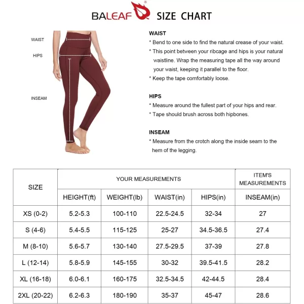 BALEAF Leggings for Women with Pockets Tummy Control Compression Workout Athletic Running High Waisted Yoga PantsCharcoal