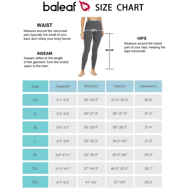 BALEAF Leggings for Women with Pockets Tummy Control Compression Workout Athletic Running High Waisted Yoga PantsGrey27