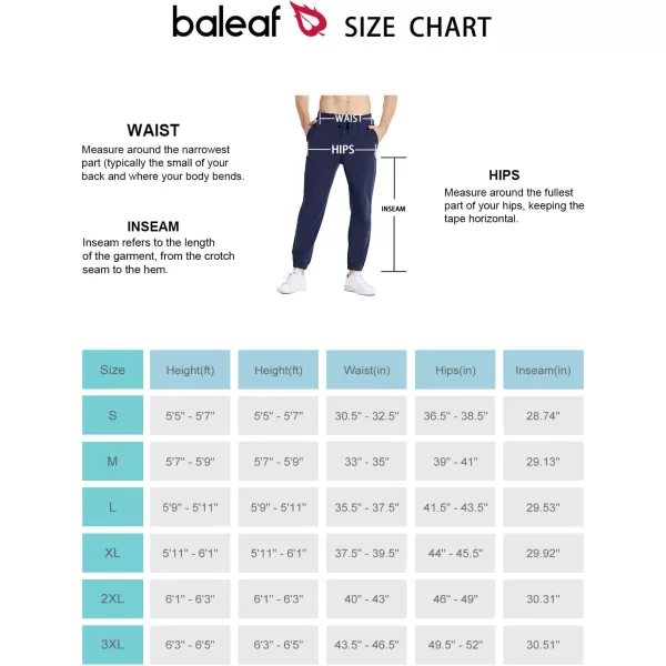 BALEAF Mens 2730 Cotton Sweatpants Sports Running Hiking Joggers Pants Lightweight Lounge Pocketed Pajamas 78 LengthSlim 2 PackblackBlue