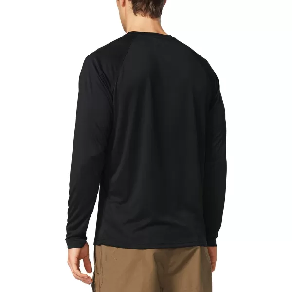 BALEAF Mens Sun Protection Shirts UV SPF UPF 50 Long Sleeve Rash Guard Fishing Running Quick Dry Lightweight01black