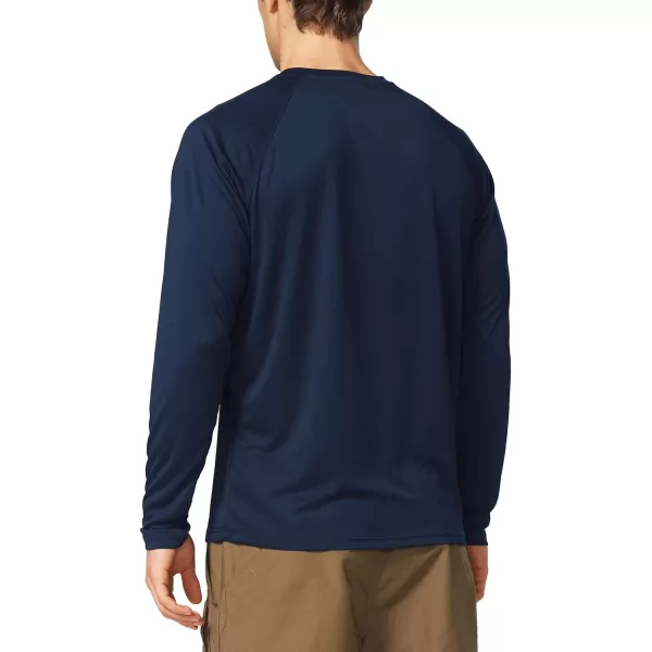 BALEAF Mens Sun Protection Shirts UV SPF UPF 50 Long Sleeve Rash Guard Fishing Running Quick Dry Lightweight01dark Blue