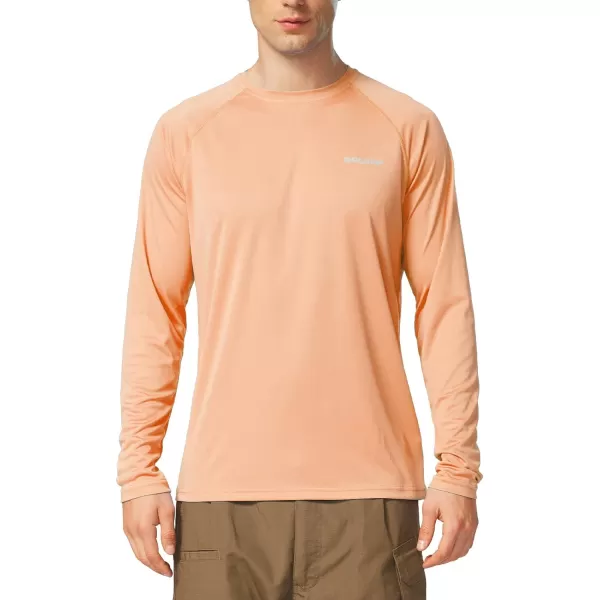 BALEAF Mens Sun Protection Shirts UV SPF UPF 50 Long Sleeve Rash Guard Fishing Running Quick Dry Lightweight01light Pink