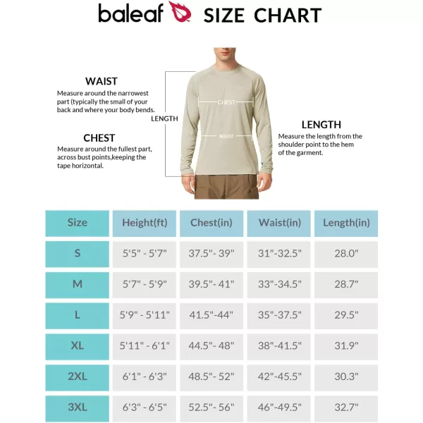 BALEAF Mens Sun Protection Shirts UV SPF UPF 50 Long Sleeve Rash Guard Fishing Running Quick Dry Lightweight01oatmeal