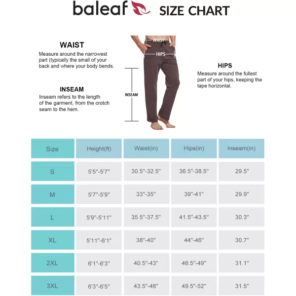 BALEAF Mens Sweatpants Casual Lounge Cotton Pajama Yoga Pants Open Bottom Straight Leg Male Sweat Pants with PocketsAbrown