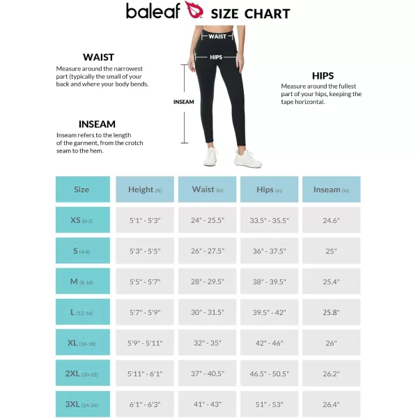 BALEAF Womens Fleece Lined Leggings Water Resistant Thermal Winter Warm Tights High Waisted with Pockets Running GearPetite25black