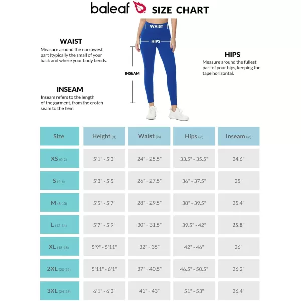 BALEAF Womens Fleece Lined Leggings Water Resistant Thermal Winter Warm Tights High Waisted with Pockets Running GearPetite25blue