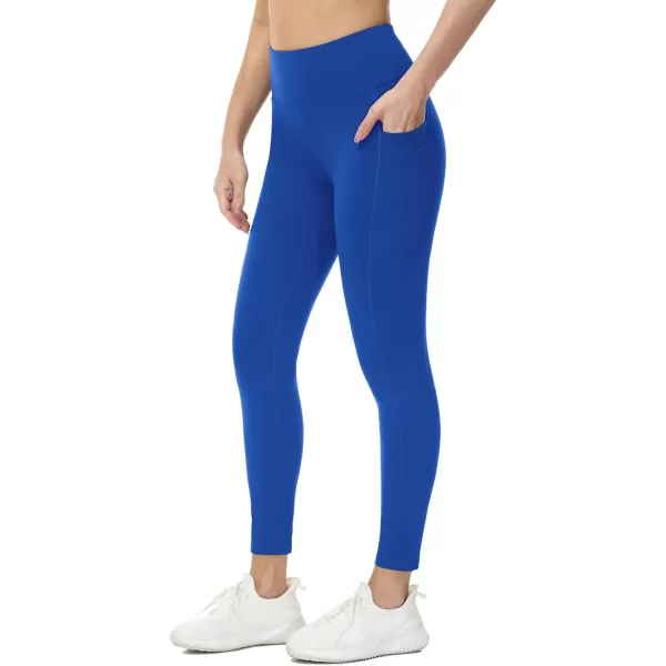 BALEAF Womens Fleece Lined Leggings Water Resistant Thermal Winter Warm Tights High Waisted with Pockets Running GearPetite25blue