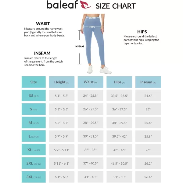 BALEAF Womens Fleece Lined Leggings Water Resistant Thermal Winter Warm Tights High Waisted with Pockets Running GearPetite25light Blue