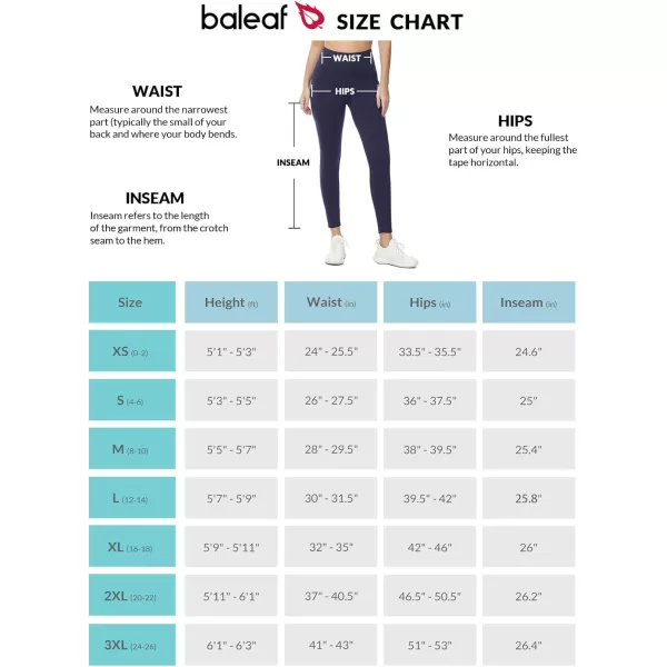 BALEAF Womens Fleece Lined Leggings Water Resistant Thermal Winter Warm Tights High Waisted with Pockets Running GearPetite25navy