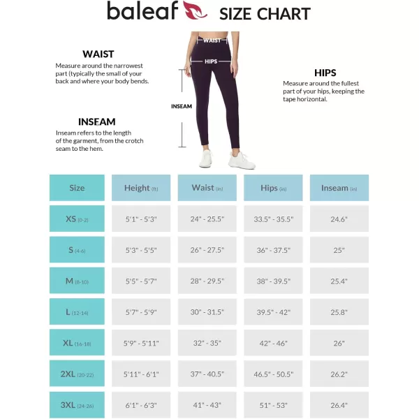 BALEAF Womens Fleece Lined Leggings Water Resistant Thermal Winter Warm Tights High Waisted with Pockets Running GearPetite25purple