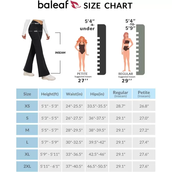 BALEAF Womens Fleece Lined Pants Winter Thermal Water Resistant Crossover Flare Leggings Warm Bootcut Hiking OutdoorBlack