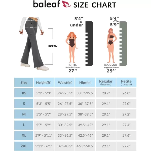 BALEAF Womens Fleece Lined Pants Winter Thermal Water Resistant Crossover Flare Leggings Warm Bootcut Hiking OutdoorDark Gray