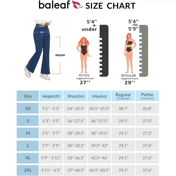 BALEAF Womens Fleece Lined Pants Winter Thermal Water Resistant Crossover Flare Leggings Warm Bootcut Hiking OutdoorGulf Blue