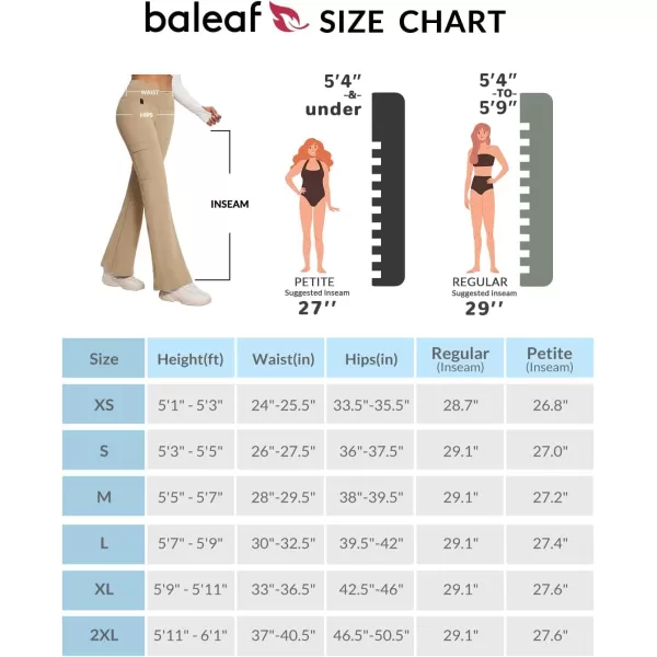 BALEAF Womens Fleece Lined Pants Winter Thermal Water Resistant Crossover Flare Leggings Warm Bootcut Hiking OutdoorKhaki