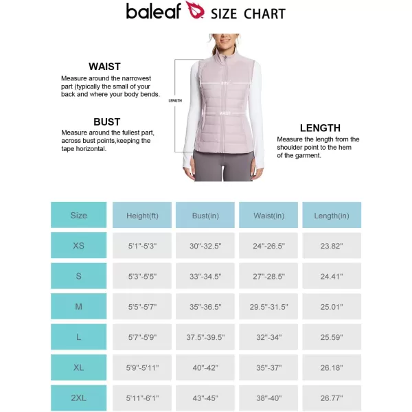 BALEAF Womens Lightweight Warm Puffer Vest Running Winter Hybrid Sleeveless Quilted Water Resistant JacketLight Purple