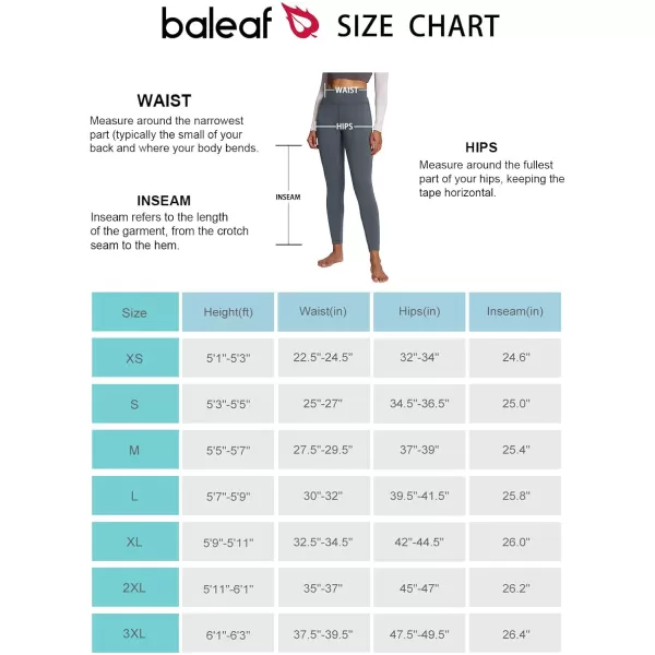 BALEAF Womens Petite Fleece Lined Leggings with Pockets 25quot Thermal Winter Warm High Waisted Thick 78 Yoga PantsDark Grey25