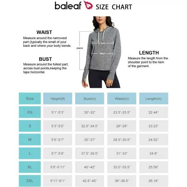 BALEAF Womens Running Hoodies Lightweight Pullover Athletic Shirts with Thumb HolesGray