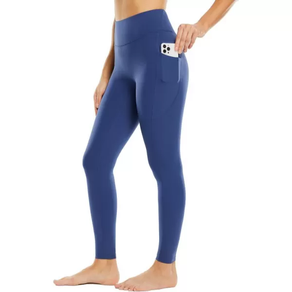 BALEAF Leggings for Women with Pockets Tummy Control Compression Workout Athletic Running High Waisted Yoga PantsNavy Blue27