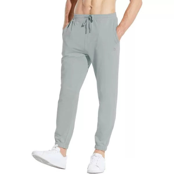 BALEAF Mens 2730 Cotton Sweatpants Sports Running Hiking Joggers Pants Lightweight Lounge Pocketed Pajamas 78 Length27 Regular Grey