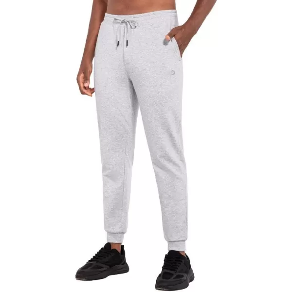 BALEAF Mens 2730 Cotton Sweatpants Sports Running Hiking Joggers Pants Lightweight Lounge Pocketed Pajamas 78 Length29 Inseam Grey